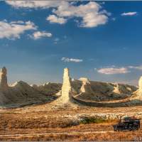 Въезд на плато Аккергешен Казахстан