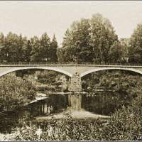 Немецкий  мост 100 лет назад Сплав по реке Писса