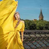 желтое платье 2 Летящее платье фотосессия в городе Калининград