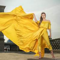 желтое платье 3 Летящее платье фотосессия в городе Калининград