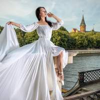 белое платье 6 Летящее платье фотосессия в городе Калининград