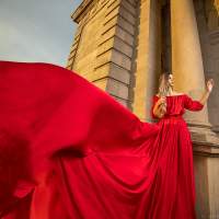 красное платье 7 Летящее платье фотосессия в городе Калининград