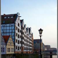 Гданьск - дома на набережной реки Мотлава