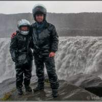 Исландия. Исландская погода на водопаде Деттифосс