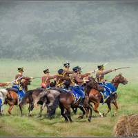 Русская кавалерия идет в бой Битва под Фридландом 2015