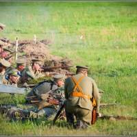Русские войска в немецком окопе Гумбинненское сражение 2015