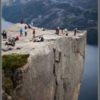Норвегия, Norway, Прейкестулен. Вид на скалу