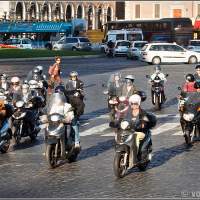 Шобла скутеристов. Италия Рим Italy мотопутешествие на Yamaha FJR1300