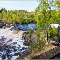 Водопад Воицкий падун - взгляд водителя Land Rover Defender