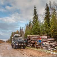 Отдыхаем перед заготовкой дров Автопутешествие на Русский Север