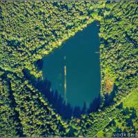 Озеро Глубокое - аэросъемка по Калининградской Голландии
