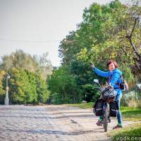 велопоход Калининградская область Булыжная мостовая пос. Ясное