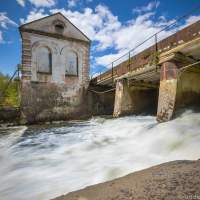 Жемыславльская ГЭС сброс воды велопоход Беларусь