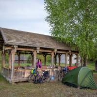 палатка на агроферме Шимки велопоход Беларусь: